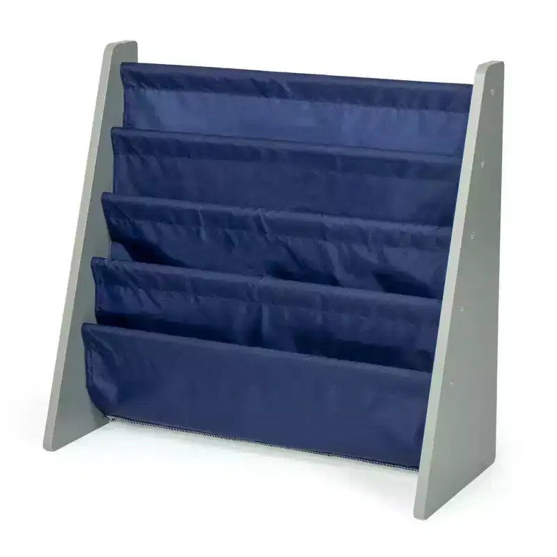 Étagère à Livres pour Enfants 4 Niveaux Marine/Gris
