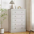 Commode de ferme à 5 tiroirs avec plateau en bois Chêne sale