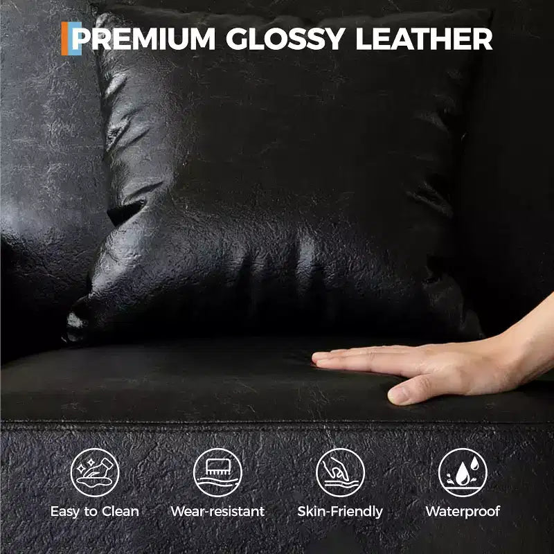 Canapé nuage moelleux 86", 3 places avec assise profonde, 2 coussins de dossier amovibles et oreillers décoratifs pour salon/chambre/appartement
