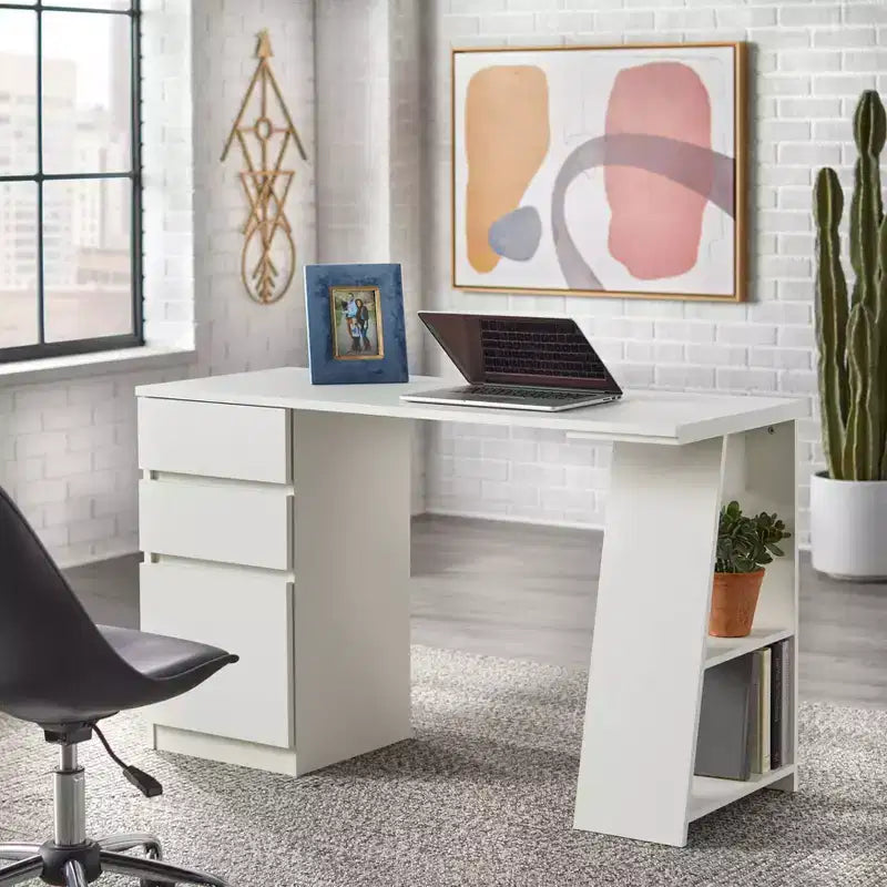 Bureau d'écriture moderne Como à 3 tiroirs