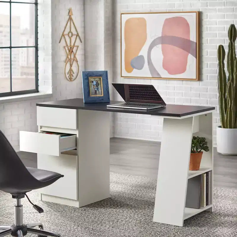 Bureau d'écriture moderne Como à 3 tiroirs