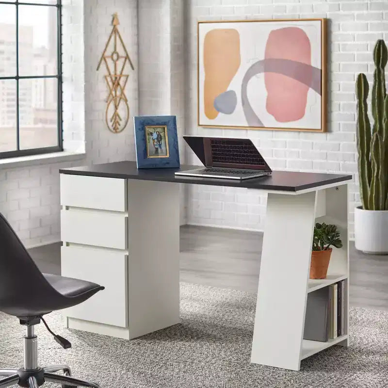 Bureau d'écriture moderne Como à 3 tiroirs