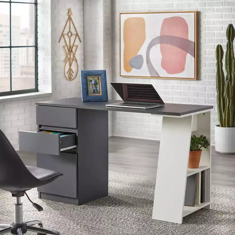 Bureau d'écriture moderne Como à 3 tiroirs