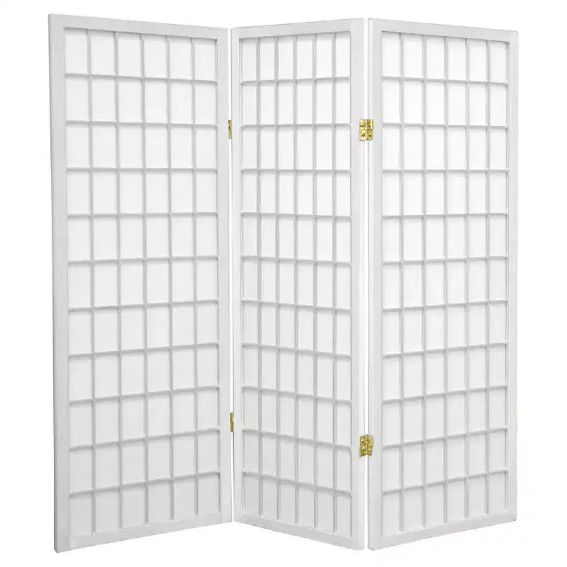 Paravent Shoji 3 panneaux, style vitre, 1,22 m de haut