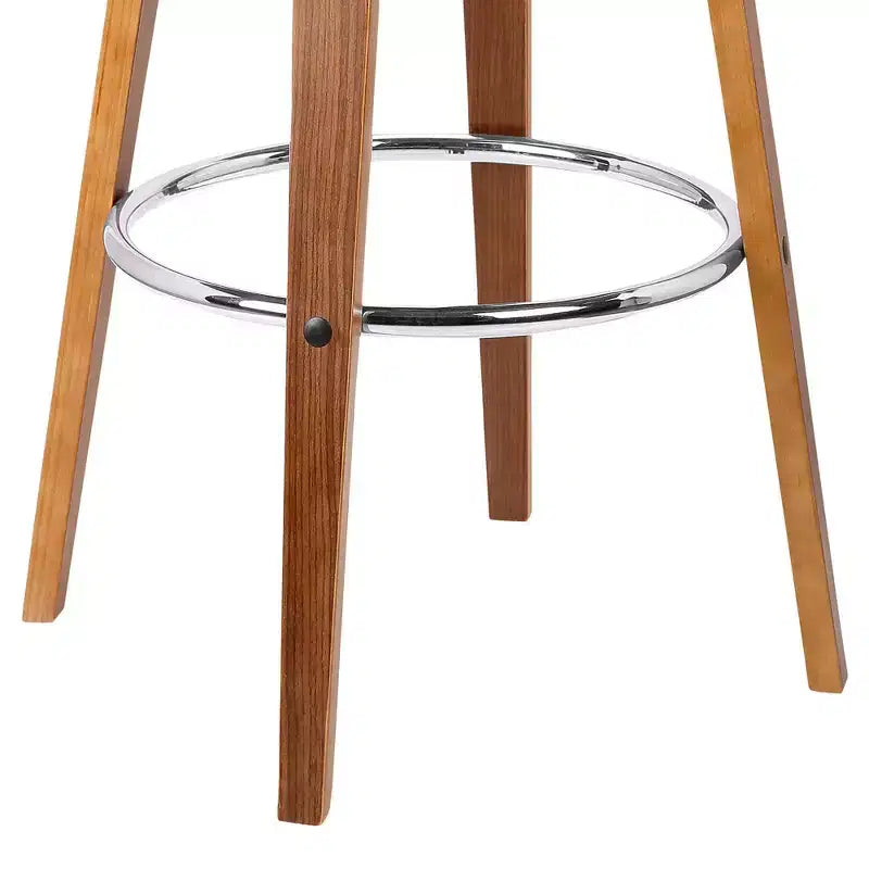 Tabouret de bar pivotant brun, hauteur 30", style Mid-Century