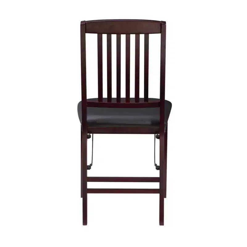Chaise pliante en similicuir espresso