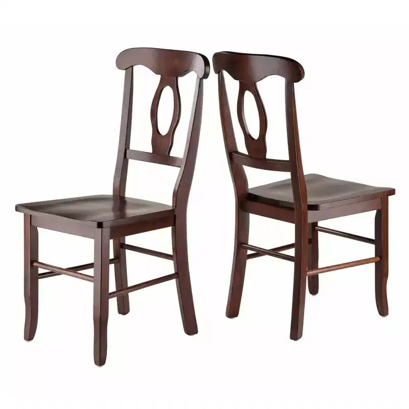 Chaises Renaissance à dossier trou de serrure en noyer