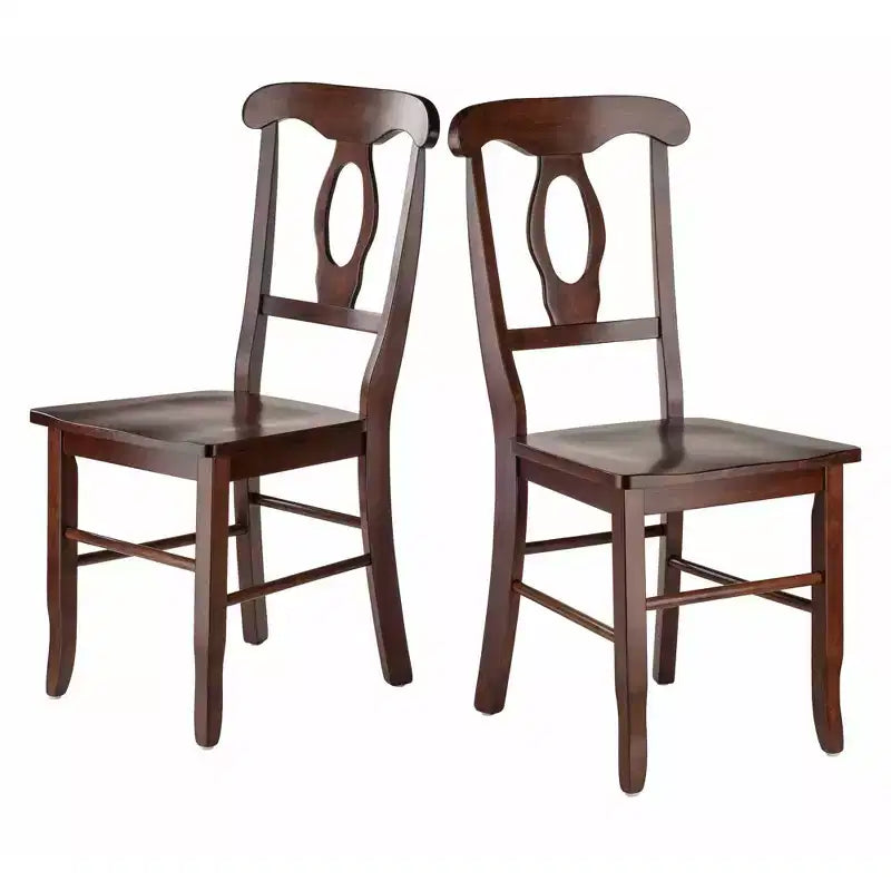 Chaises Renaissance à dossier trou de serrure en noyer