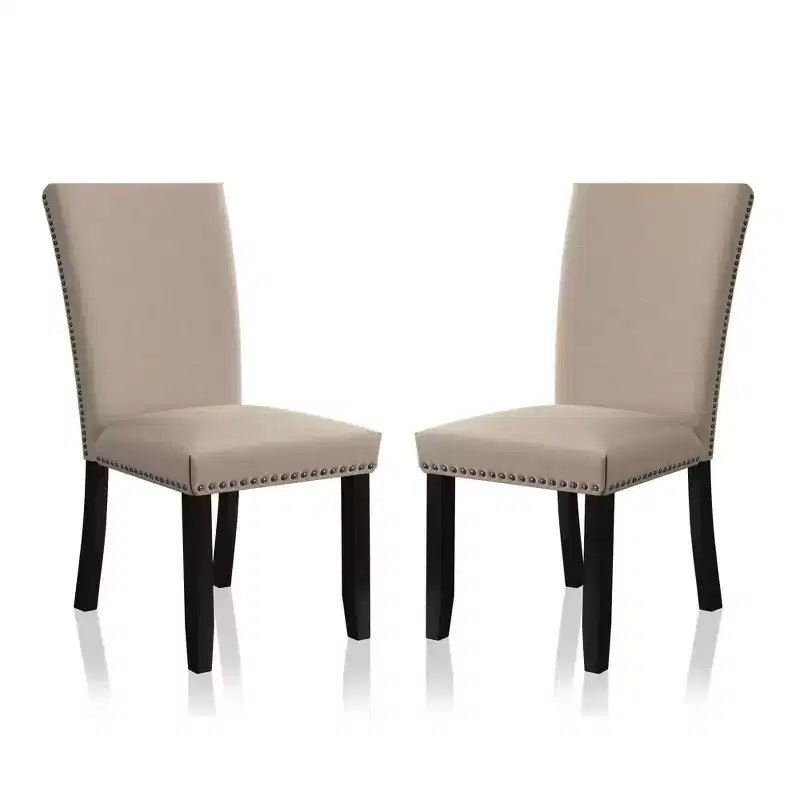 Chaises d'appoint avec assise rembourrée Noir/Beige