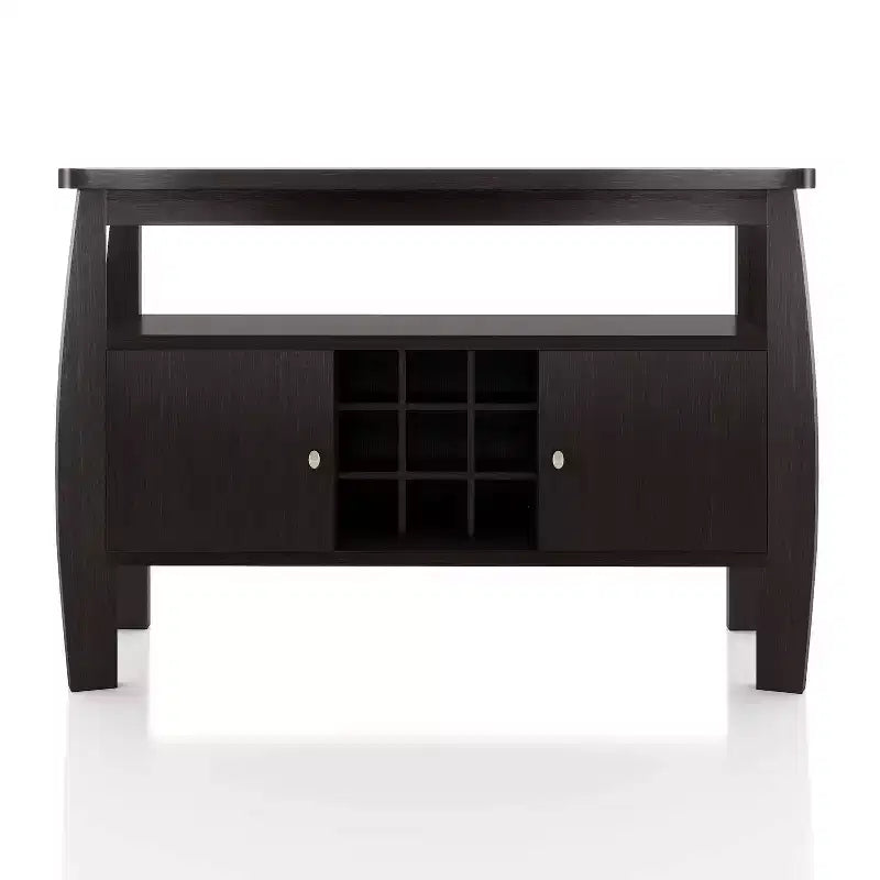 Modern Bold Curved Dining Buffet Espresso