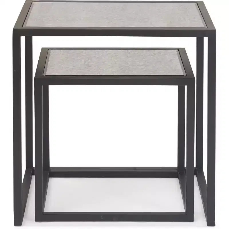 Tables d'appoint miroirs Gramercy Square noires