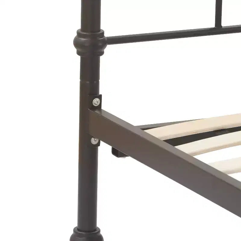 Lit en métal Noir/Laiton