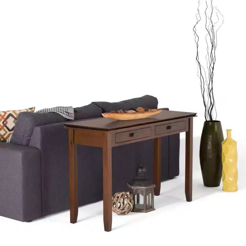 46 Table console en bois massif Stratford moyenne