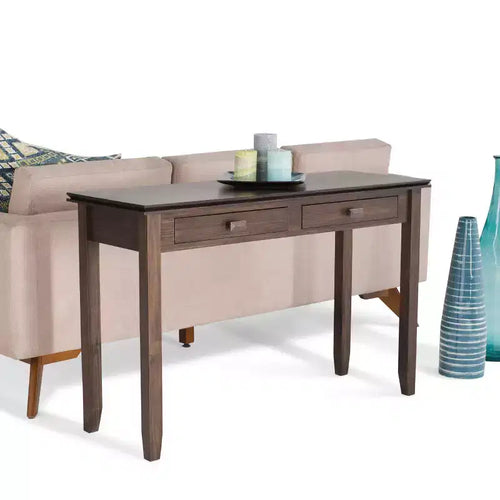 46 Table console en bois massif Stratford moyenne