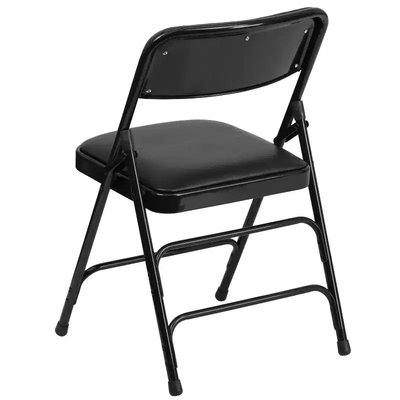 Chaise pliante en métal rembourrée série HERCULES à triple renfort et double charnière