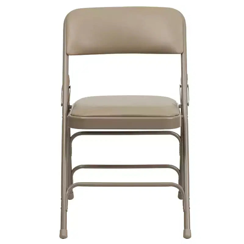 Chaise pliante en métal rembourrée série HERCULES à triple renfort et double charnière