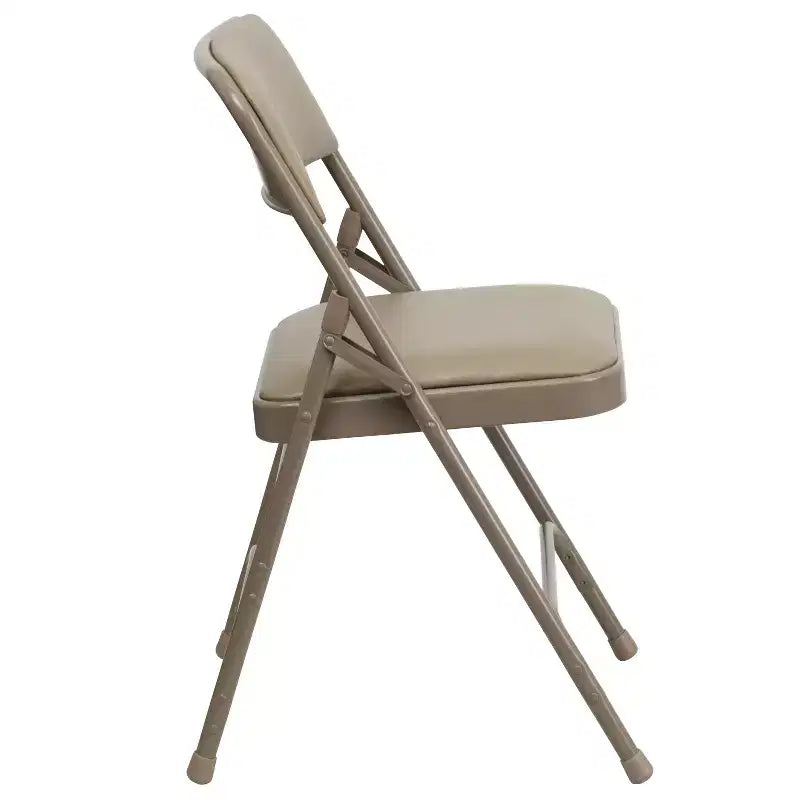 Chaise pliante en métal rembourrée série HERCULES à triple renfort et double charnière