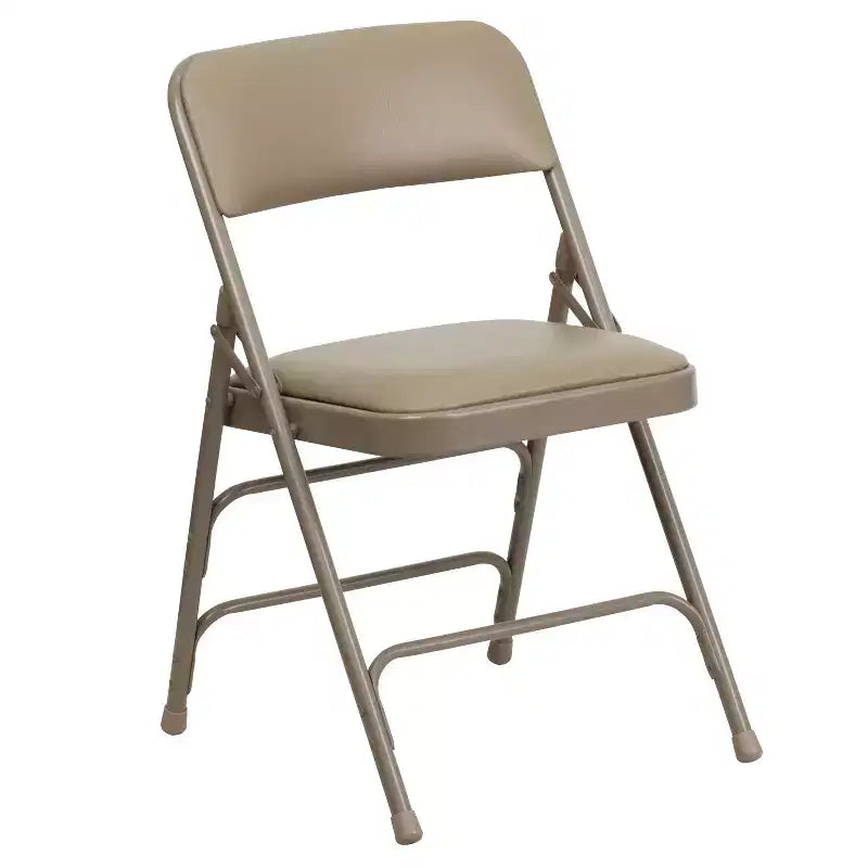 Chaise pliante en métal rembourrée série HERCULES à triple renfort et double charnière