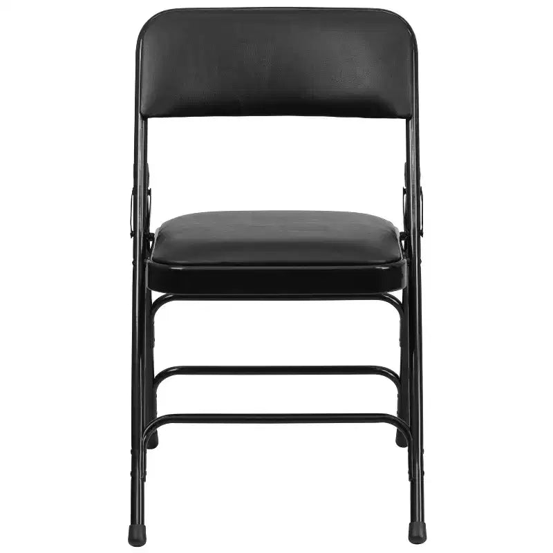Chaise pliante en métal rembourrée série HERCULES à triple renfort et double charnière