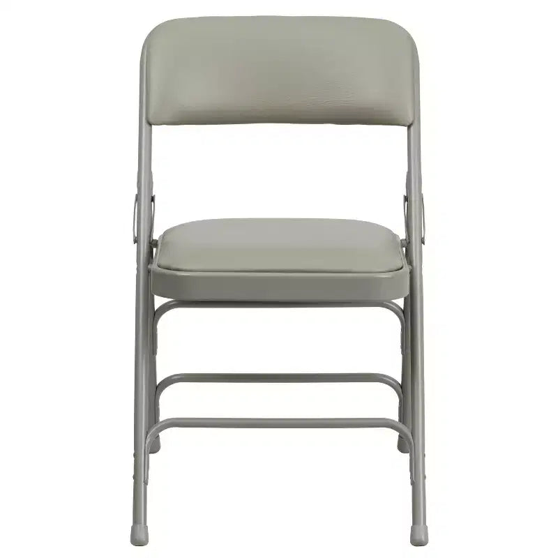 Chaise pliante en métal rembourrée série HERCULES à triple renfort et double charnière