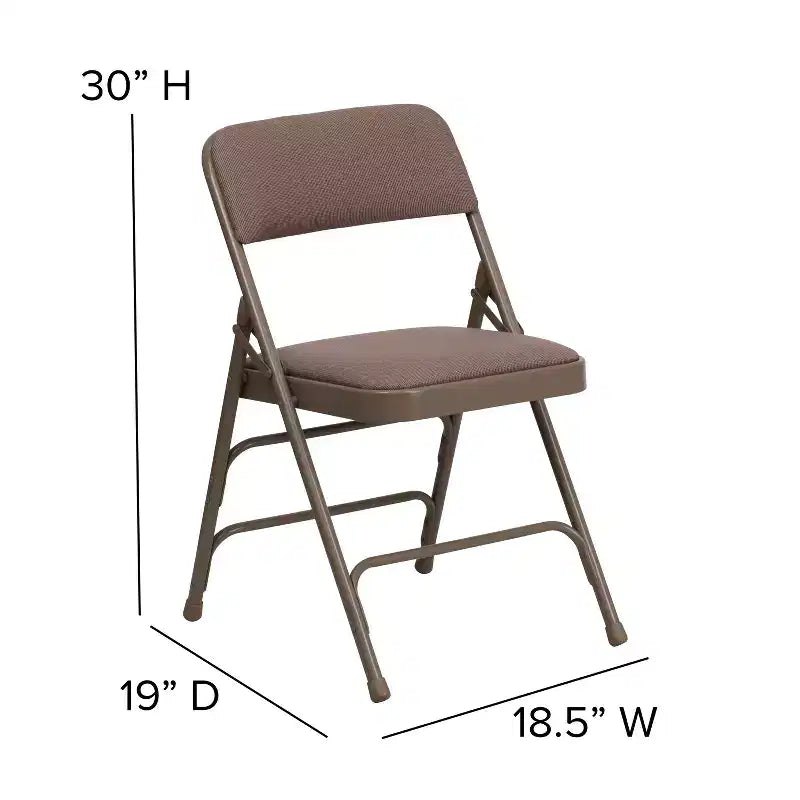 Chaise pliante en métal rembourrée série HERCULES à triple renfort et double charnière