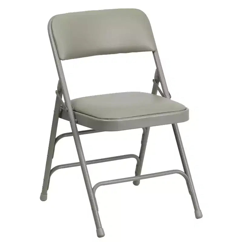 Chaise pliante en métal rembourrée série HERCULES à triple renfort et double charnière