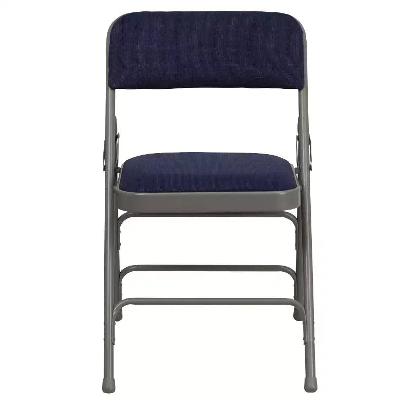 Chaise pliante en métal rembourrée série HERCULES à triple renfort et double charnière