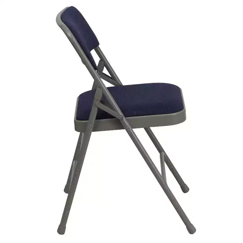 Chaise pliante en métal rembourrée série HERCULES à triple renfort et double charnière