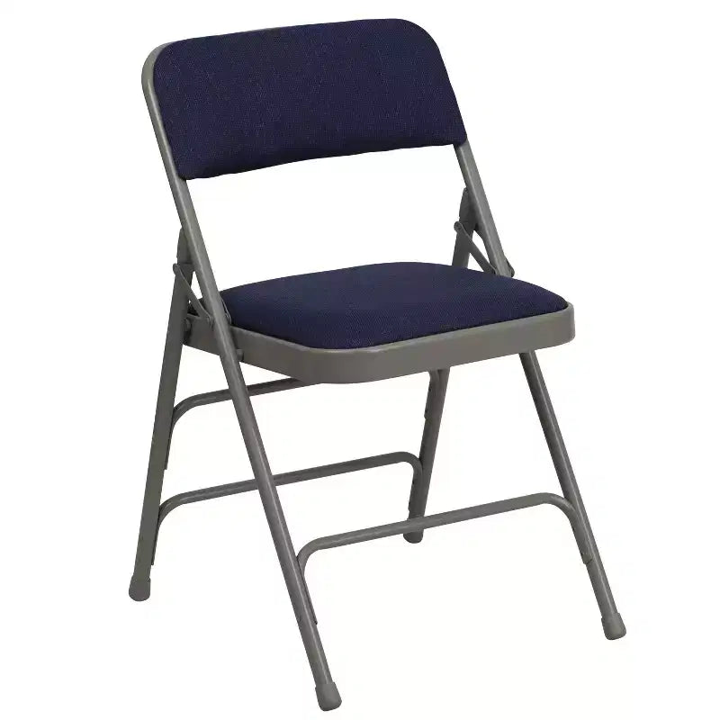 Chaise pliante en métal rembourrée série HERCULES à triple renfort et double charnière