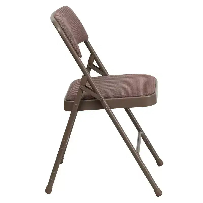 Chaise pliante en métal rembourrée série HERCULES à triple renfort et double charnière