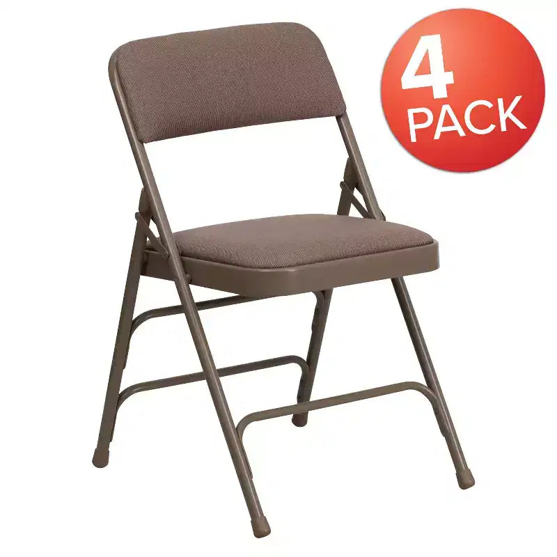 Chaise pliante en métal rembourrée série HERCULES à triple renfort et double charnière