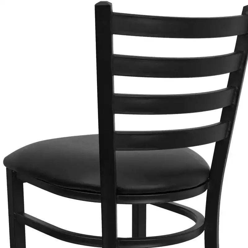 Tabouret de bar en métal avec dossier à barreaux pour restaurant