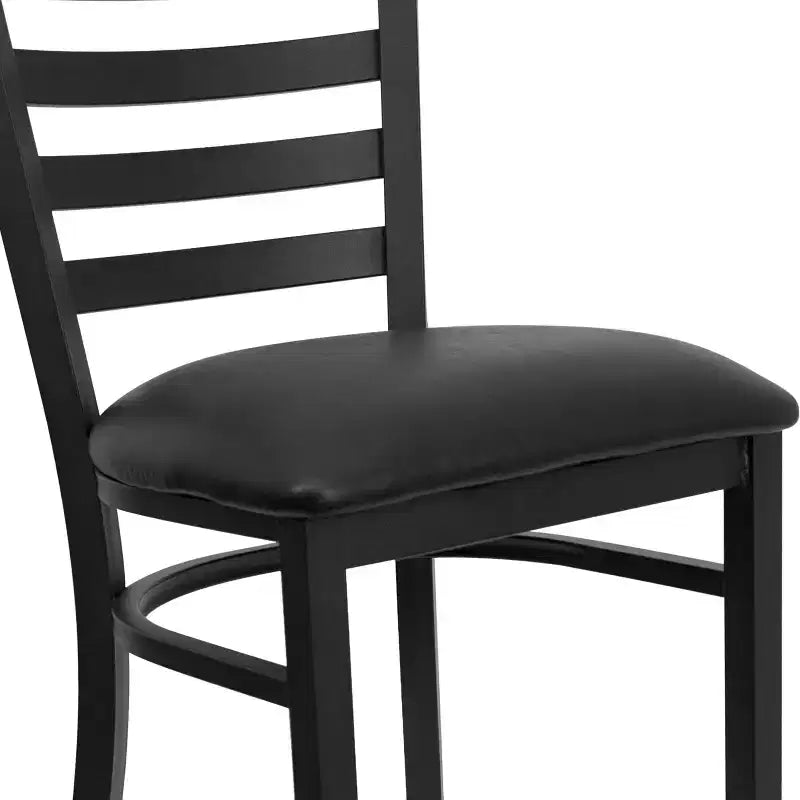 Tabouret de bar en métal avec dossier à barreaux pour restaurant