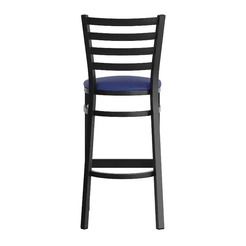 Tabouret de bar en métal avec dossier à barreaux pour restaurant