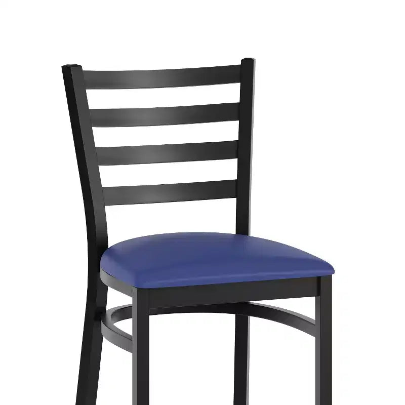 Tabouret de bar en métal avec dossier à barreaux pour restaurant