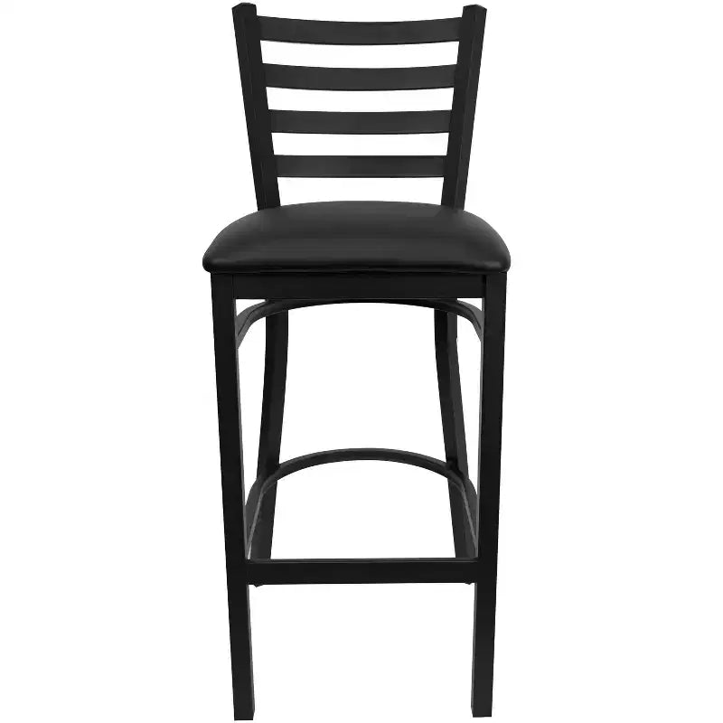 Tabouret de bar en métal avec dossier à barreaux pour restaurant