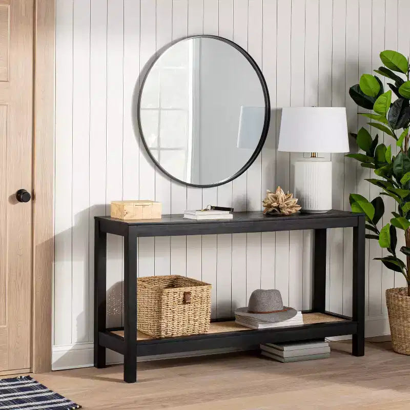 Miroir mural décoratif rond de 34 po