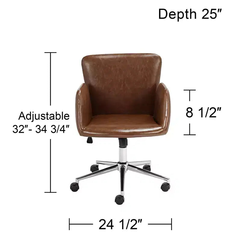 Fauteuil de bureau pivotant en similicuir