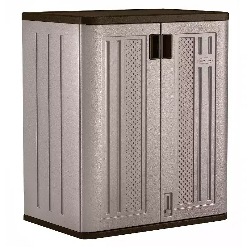 Armoire de rangement de base en résine ultra-robuste de 9 pi³ pour garage, platine