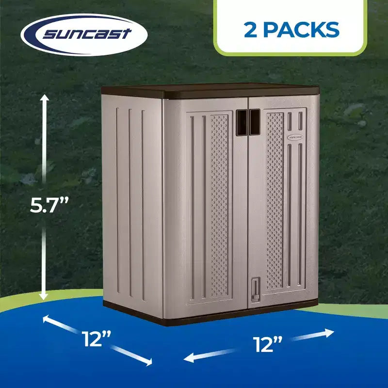 9 Cu Ft Heavy Duty Resin Garage Base Storage Cabinet, Platinum