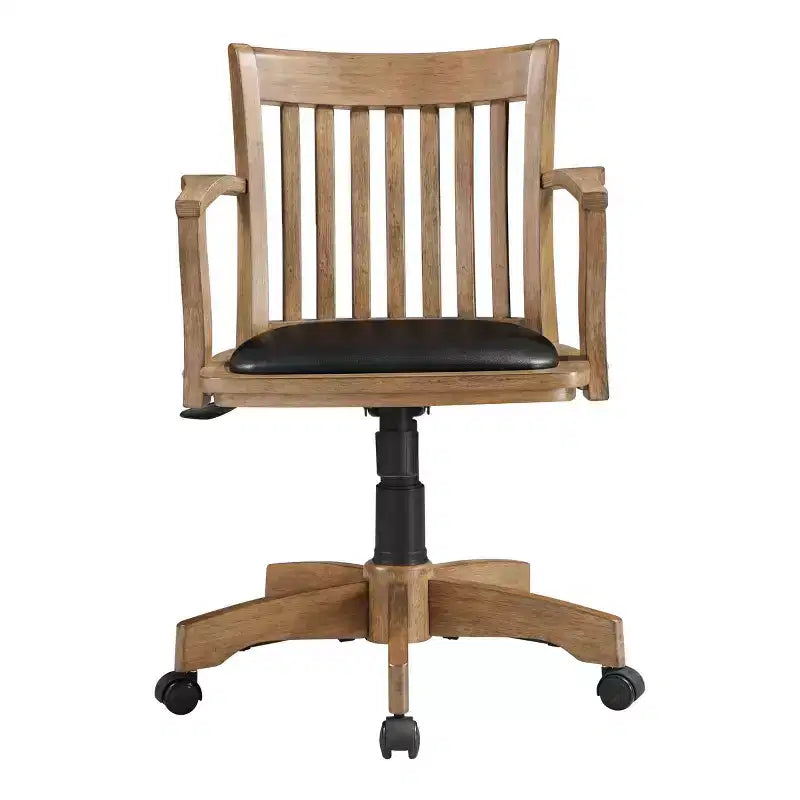 Chaise de Banquier Deluxe en Bois avec Siège Rembourré et Piètement en Bois Fruitier