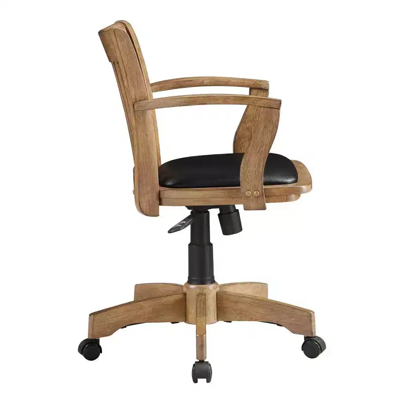 Chaise de Banquier Deluxe en Bois avec Siège Rembourré et Piètement en Bois Fruitier