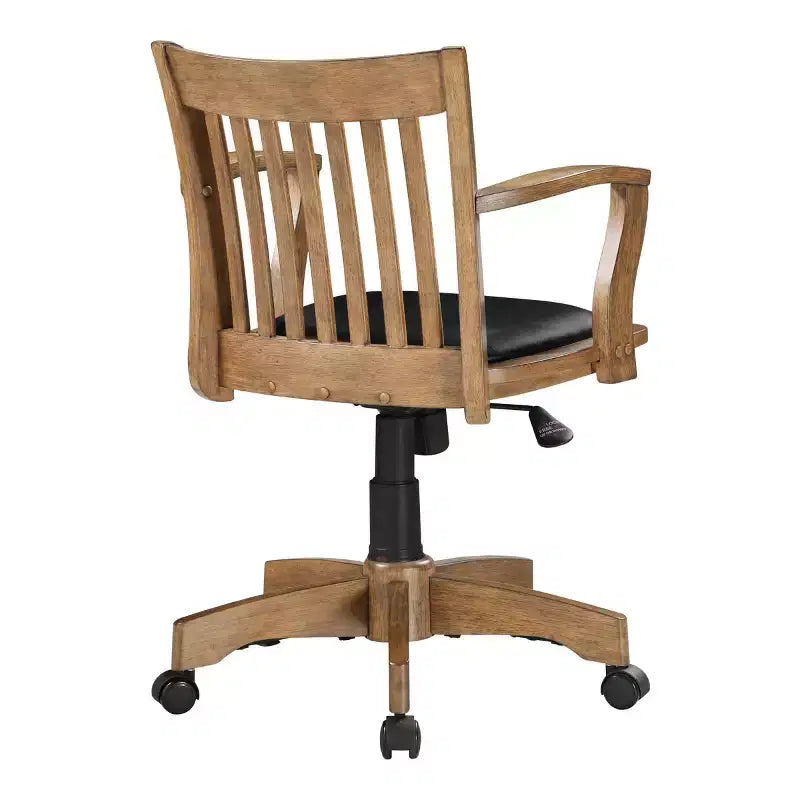 Chaise de Banquier Deluxe en Bois avec Siège Rembourré et Piètement en Bois Fruitier