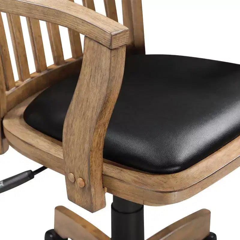 Chaise de Banquier Deluxe en Bois avec Siège Rembourré et Piètement en Bois Fruitier